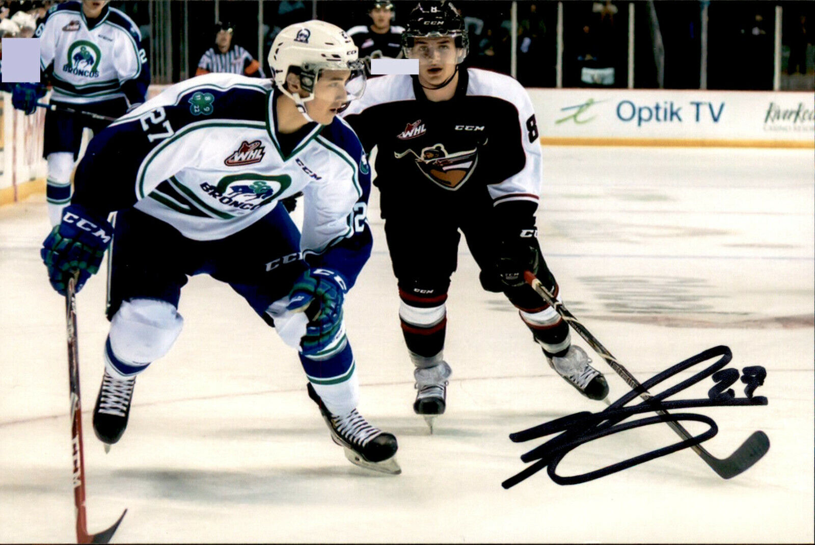 Max Maxime Lajoie SIGNED 4x6 Photo Poster painting SWIFT CURRENT BRONCOS / OTTAWA SENATORS