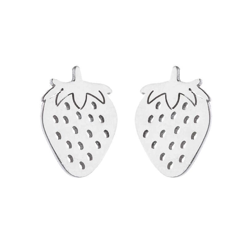 1 Pair Minimalist Fruit Stainless Steel Ear Studs