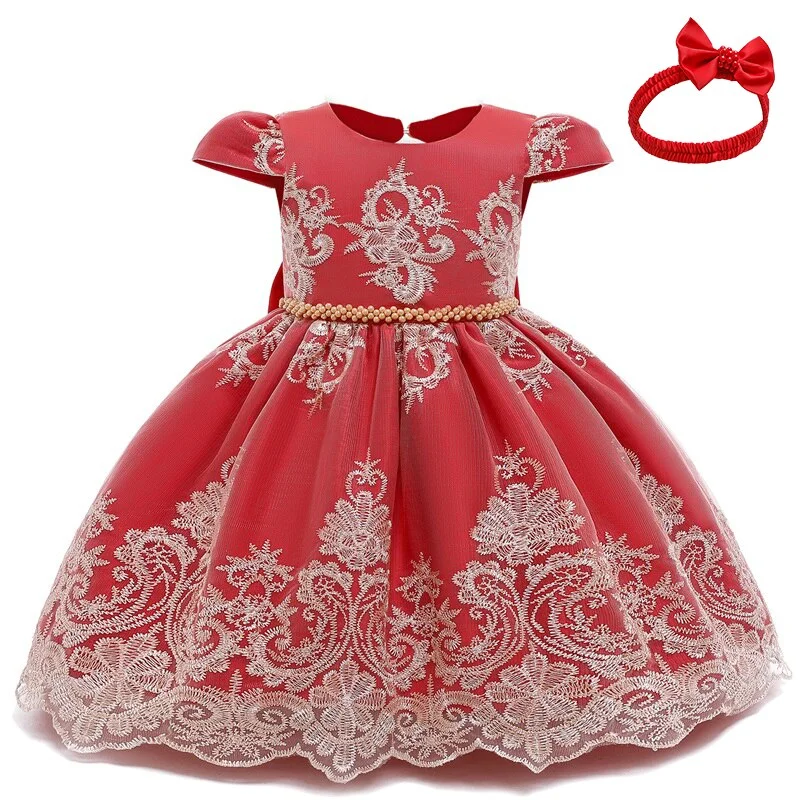 Flower Lace Baby Girl Dress Wedding Party Children Girls Clothing 0-8 Years Princess Pageant Kids Dresses for Girls Costume