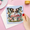 (US Local)6Pcs Dog 5D DIY Diamond Painting Greeting Card Craft for Friend Family Lover Kit