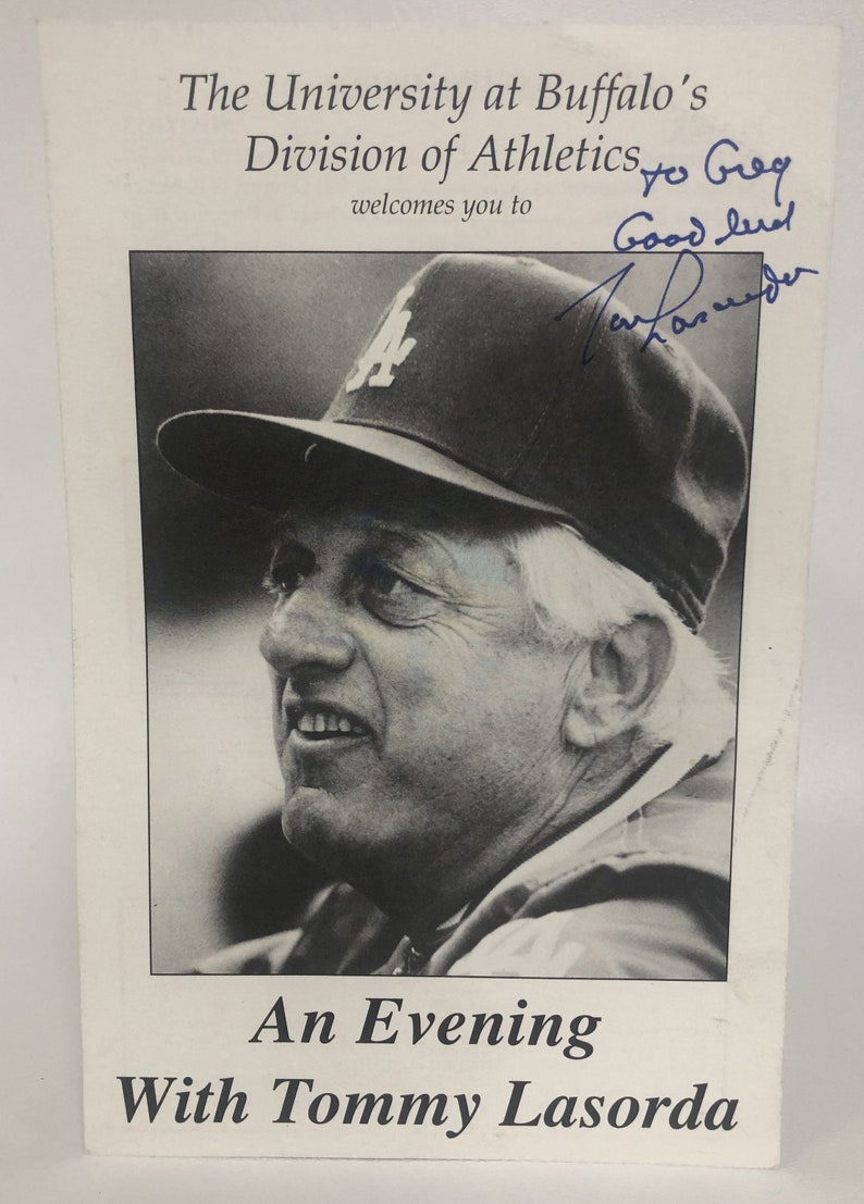 Tommy LaSorda Signed Autographed An Evening With Tommy LaSorda