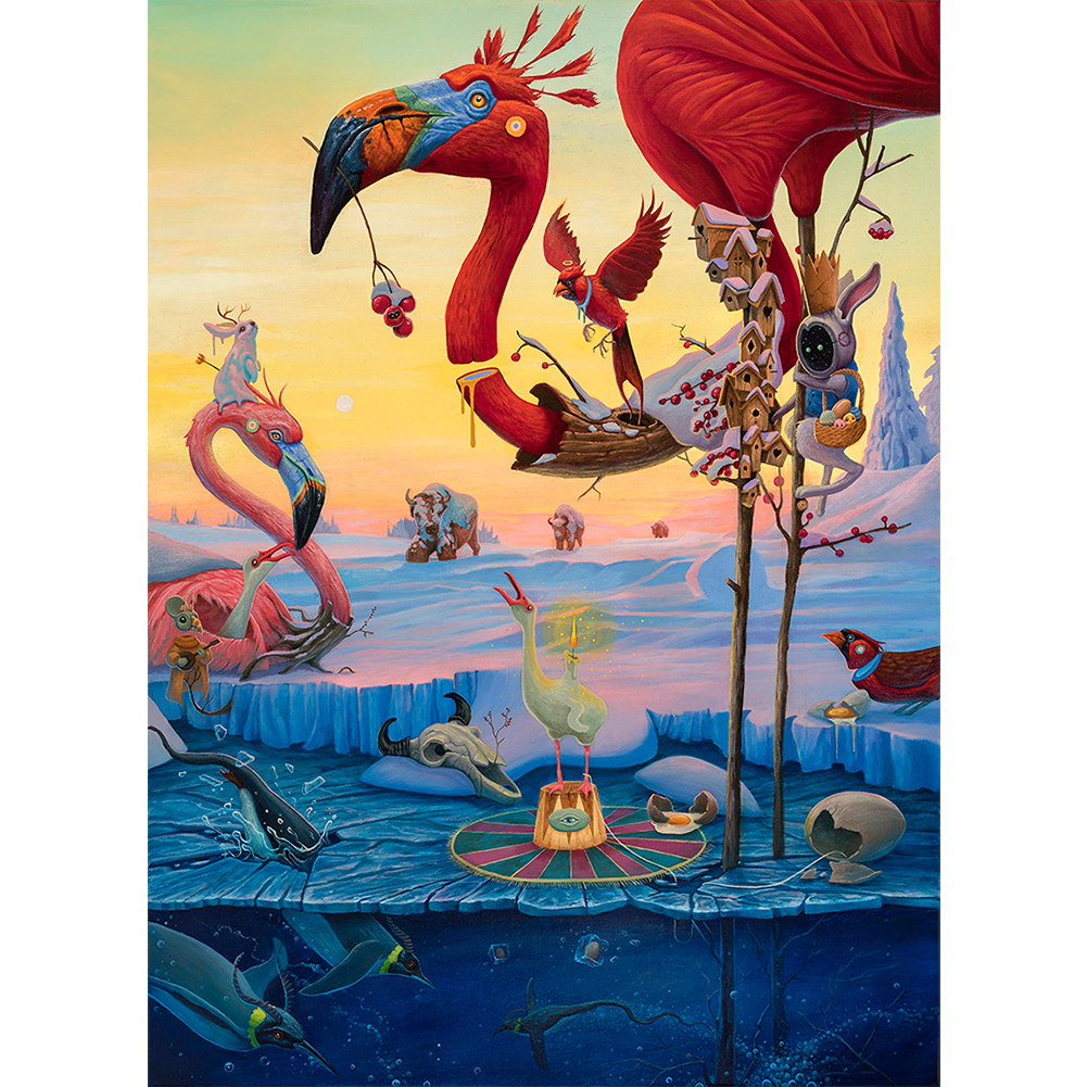 

30*40CM - Round Drill Diamond Painting - Parrot, 501 Original