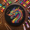 Dragon Colorful Neon Animals -14CT Stamped/Counted Cross Stitch 30*30cm