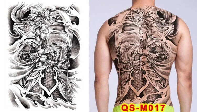 tattoo tribal designs gothic tattoo boys full back large tattoo body stickers temporary tattoos men sexy fake tatoo big water