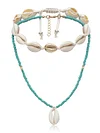 Personalized Ethnic Beaded Shell Double Layer Set Necklace