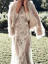 Sexy Long Sleeve Lace Backless Split-Side Evening Maxi Dress