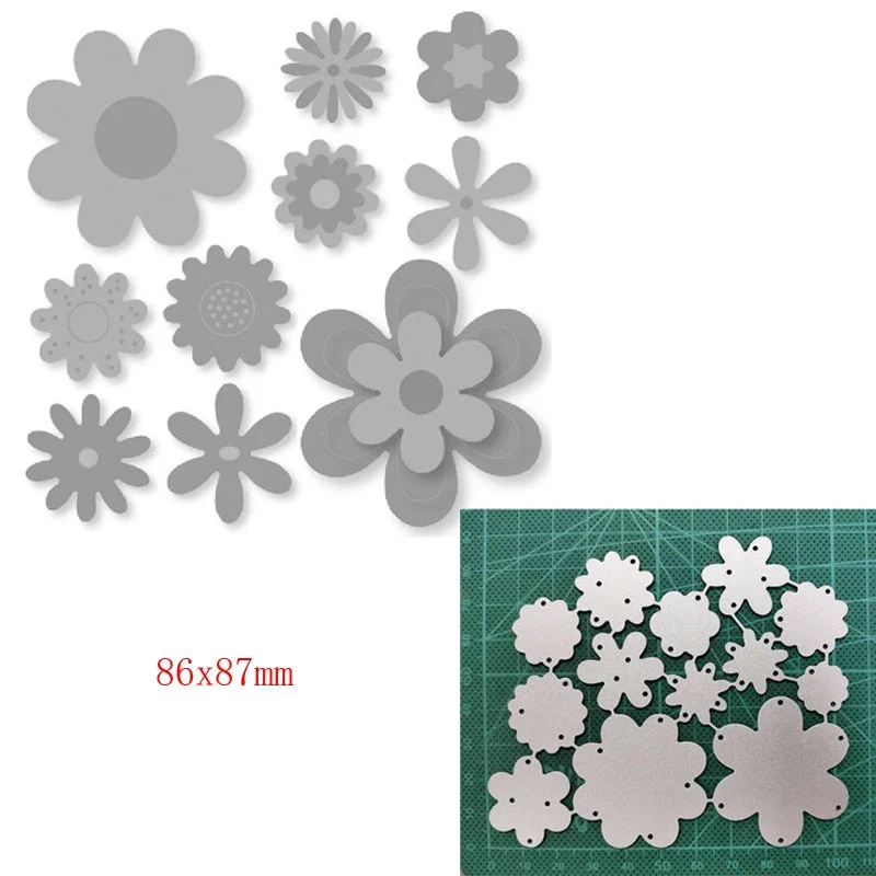 Craft Metal Cutting Dies Cut Die Mold Wildflower Flower Leaf Decoration Scrapbooking Dies Knife Mould Blade Punch Stencils Dies