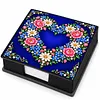 PU 5D Pearl Diamond Painting Kit Note Box DIY Diamond Art Notepad Box with 160 Sheets of Paper (Heart Wreath)