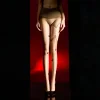 Sexy Pantyhose Ultra-thin Sheer Tights High Waist Irregular Garter Stocking with Chain