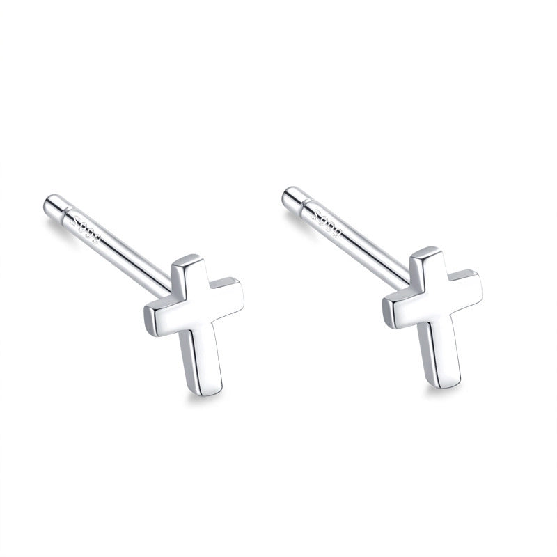 1 Pair 925 Sterling Silver Star Heart Shape Ear Studs