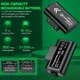 DinoFire Rechargeable Battery Pack for Xbox One/Xbox Series X|S with 2x1500mAh Xbox One Controller Battery Pack, Series X|S Rechargeable Battery Play&Charge Kit with 10ft Xbox Charging Cable