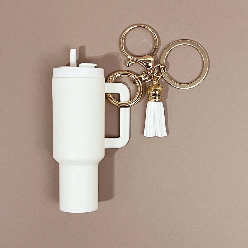 Minimalist Commute Cup Plastic Unisex Bag Pendant Keychain