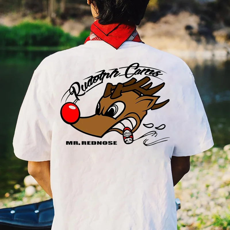 RUDOLPH CAMS MR.REDNOSE Reindeer Print Men's T-shirt