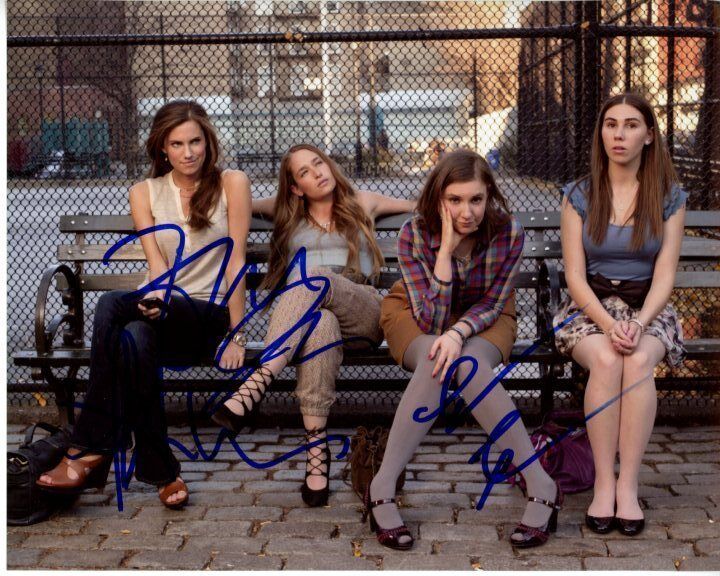 GIRLS signed CAST 8x10 Photo Poster painting LENA DUNHAM ALLISON WILLIAMS ZOSIA MAMET JEMIMA