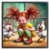 Girl With Chick-11CT Stamped Cross Stitch 40*40cm/15.75*15.75in