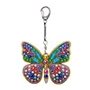 1PC, porte-cl&eacute;s DIY 3D en diamant avec boucle homard, porte-cl&eacute;s double face en diamant avec cha&icirc;ne &agrave; ressorts, mosa&iuml;que de diamants en cristal &agrave; ressorts, cadeau unique fait main