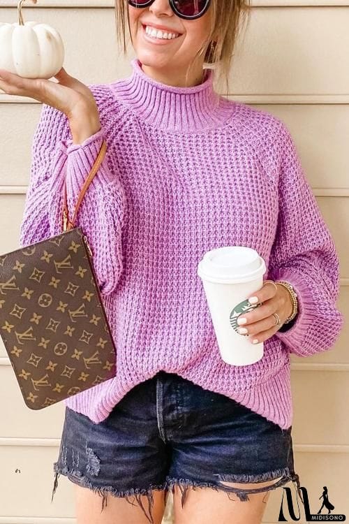 MidiSono - High Collar Sweater