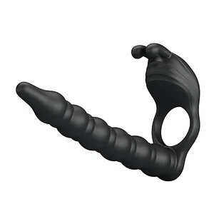 Blackney 7 Vibration Cock Ring With Strap On Dildo