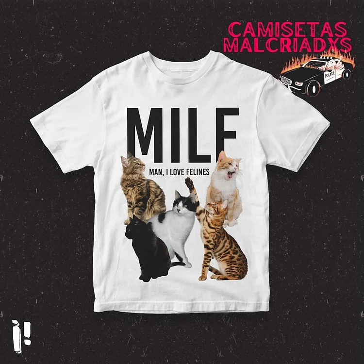 MAN I LOVE FELINES OVERSIZED TEE