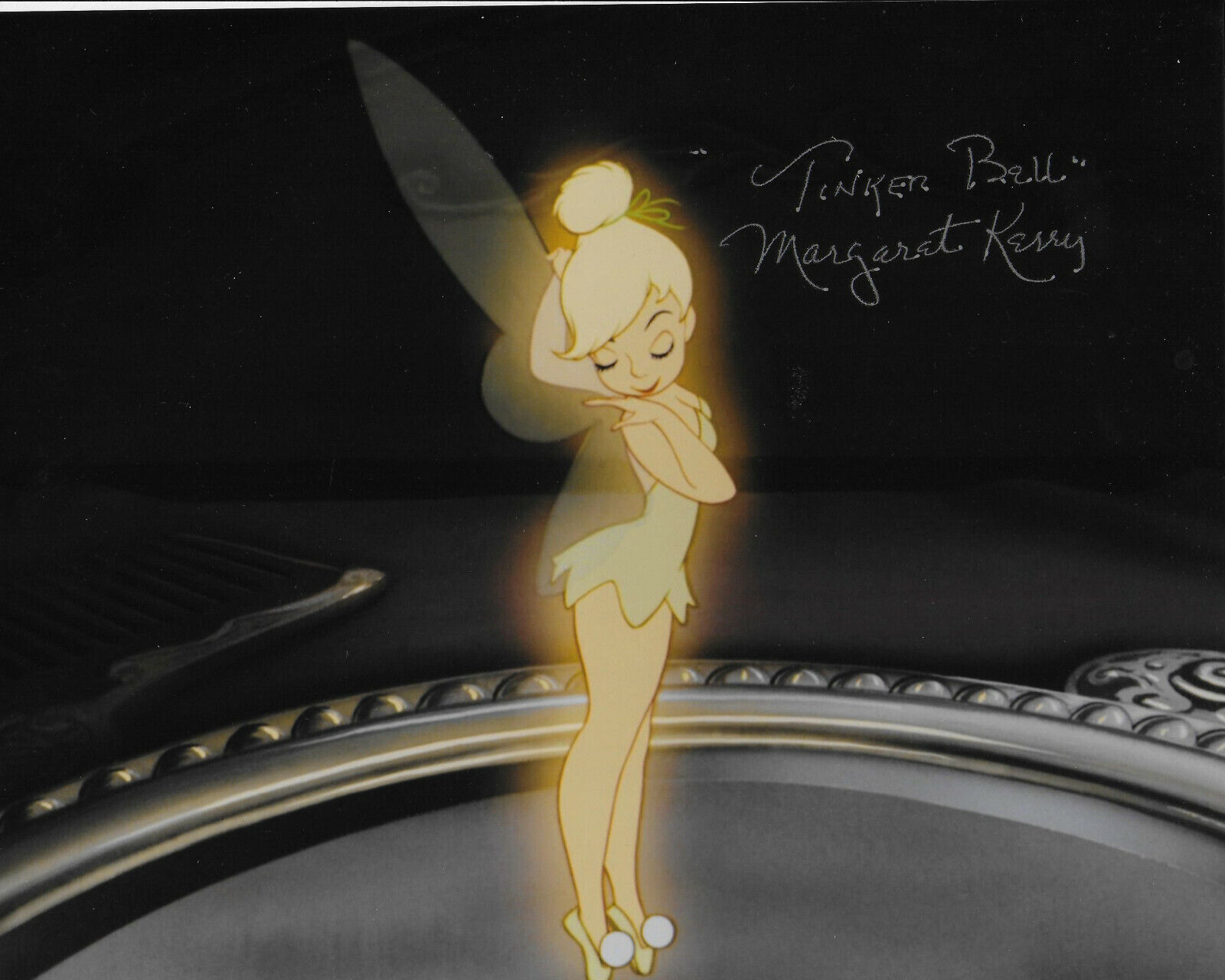 Margaret Kerry Tinkerbell from Disney Original Autographed 8X10 Photo Poster painting #86