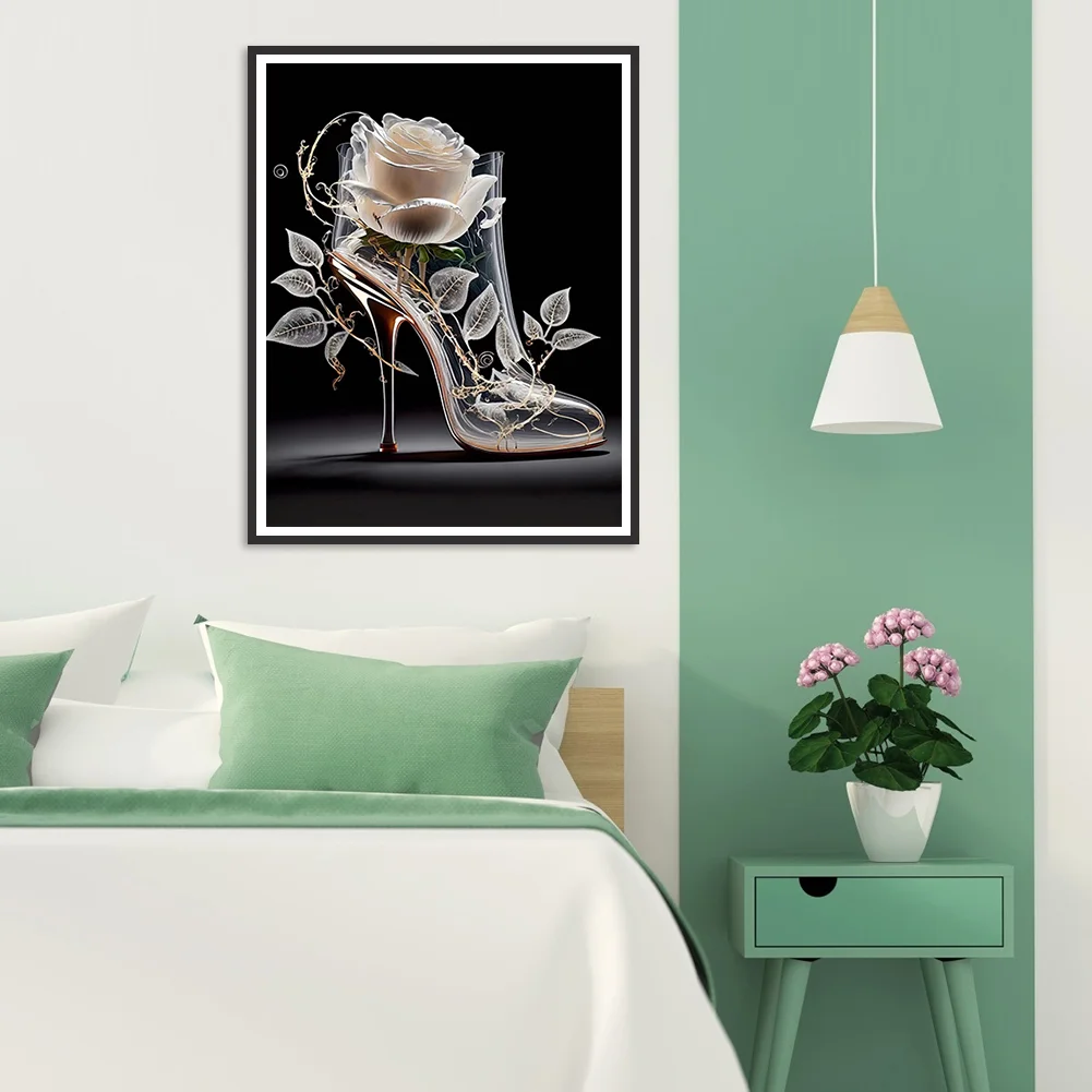 Diamond Painting - Full Round Drill - Flwoer High Heels(30*40cm)