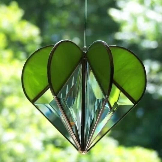 Early Valentine's Day sale-Stained Heart-shaped Suncatcher