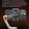 FUNSNAP CM8 Kit Gimbal Stabilizer Gimbal 3-Axis with Magnetic Fill Light/AI Tracking Sensor Handheld Phone Gimbal for Video Recording