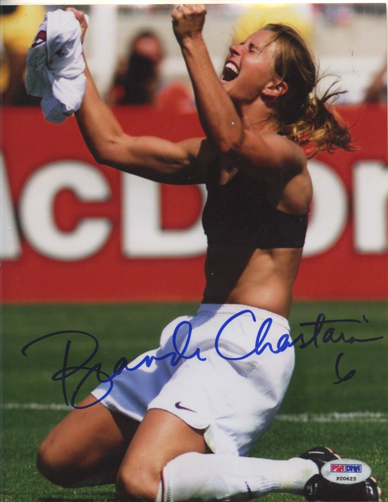 BRANDI CHASTAIN 8x10 Photo Poster painting Signed Autographed Auto PSA DNA Olympic Gold Soccer