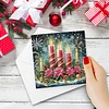 6pcs DIY Weihnachtskerze Diamant Kunst Gru&szlig;karten f&uuml;r Feiertagssegen