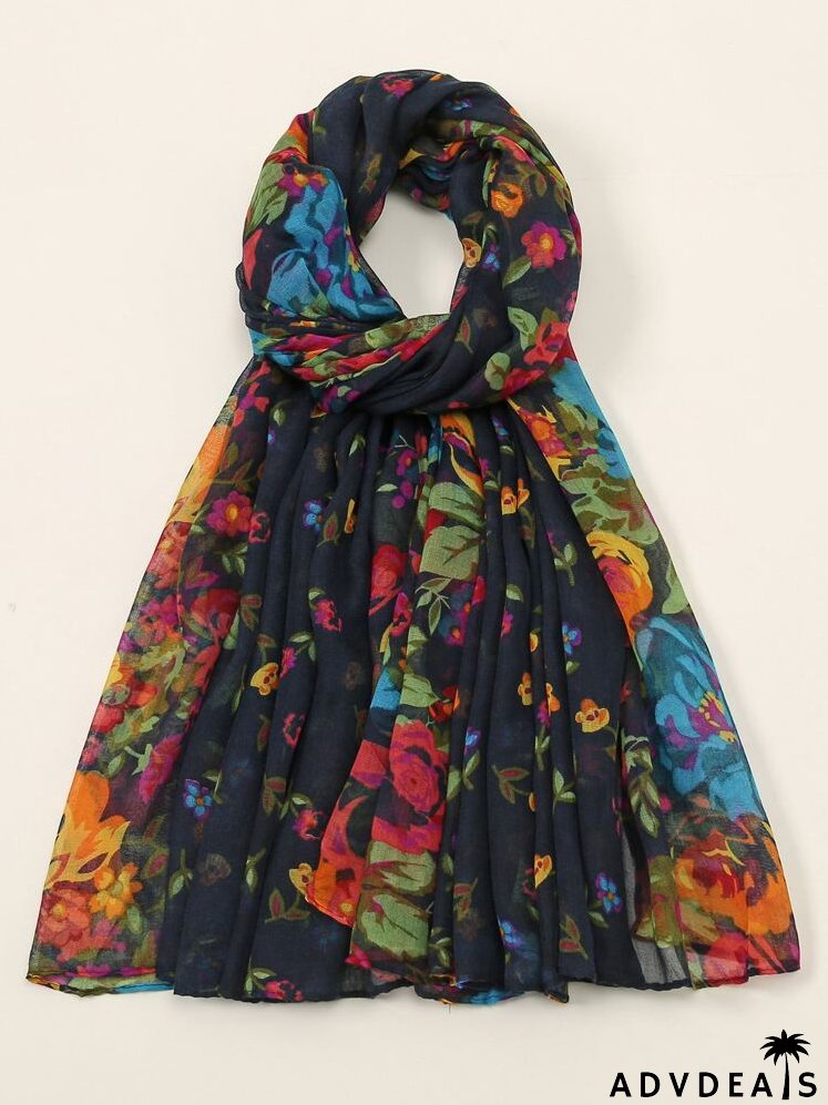 Flower Print Scarf