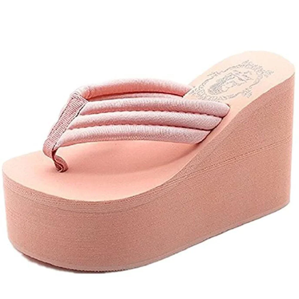 2021 Brand New Fashion INS Gothic Style Chunky Platform Sandals Outdoor Flip flops Slipper High Heels Summer Wedges Shoes Women