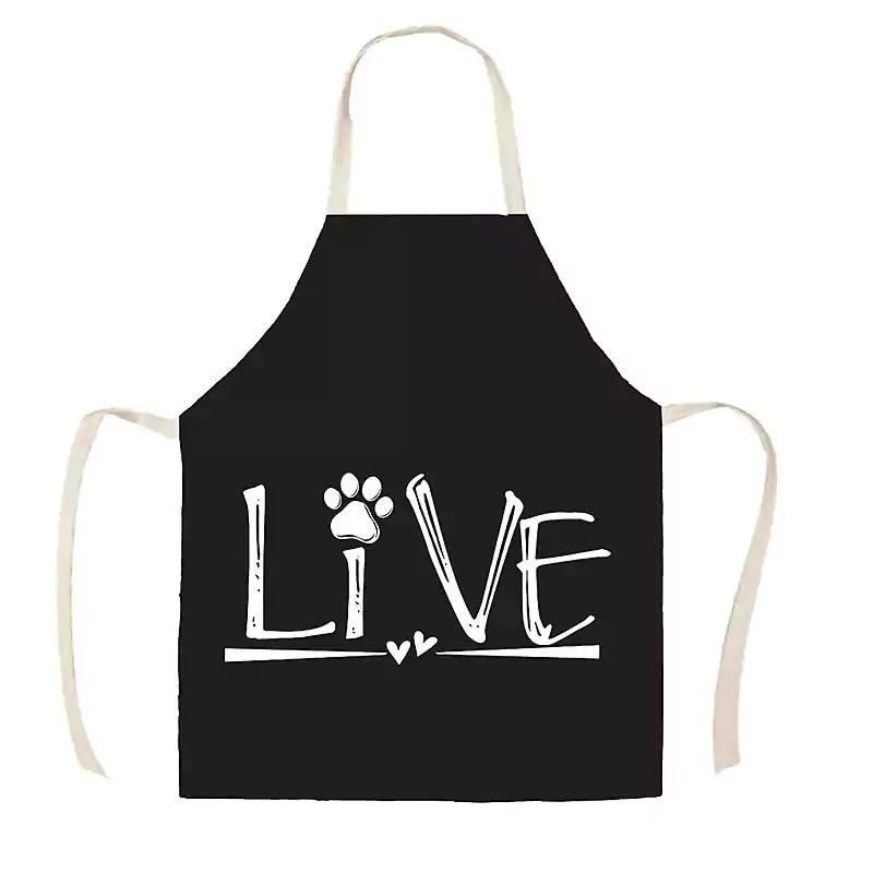 Letclo™Linen Kitchen Apron - Live(Dog) letclo 