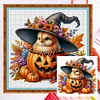 (Multi-Style) Halloween Pumpkin Gnome-14CT Counted Cross Stitch 40*40cm/15.75*15.75in