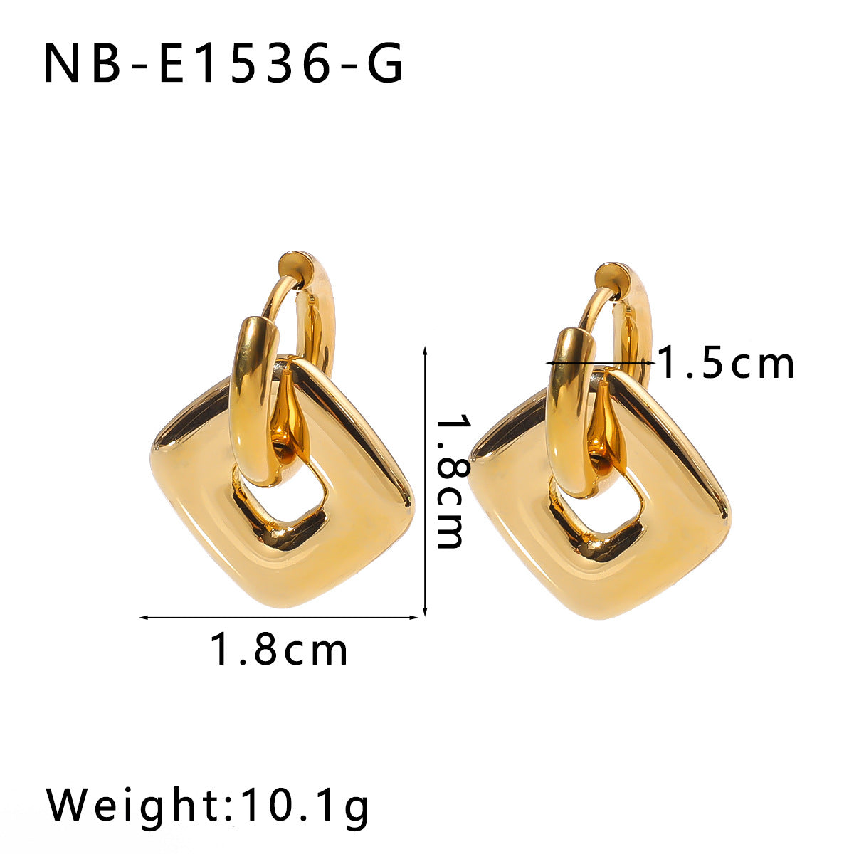 Stainless Steel Earrings For Women Love Heart Flower Crescent Geometric Pendant Earrings Titanium Steel Gold Steel Color Matching Earrings