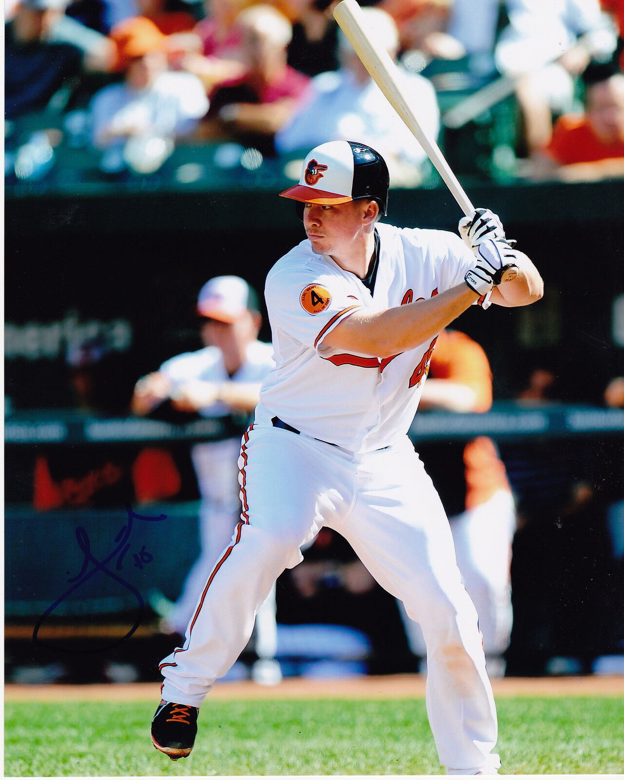 STEVE CLEVENGER BALTIMORE ORIOLES ACTION SIGNED 8x10