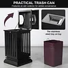 [US Local Warehouse] Commercial Trash Can with Removable Inner Bucket & Lid Side Opening Waste Bin for Garage Backyard