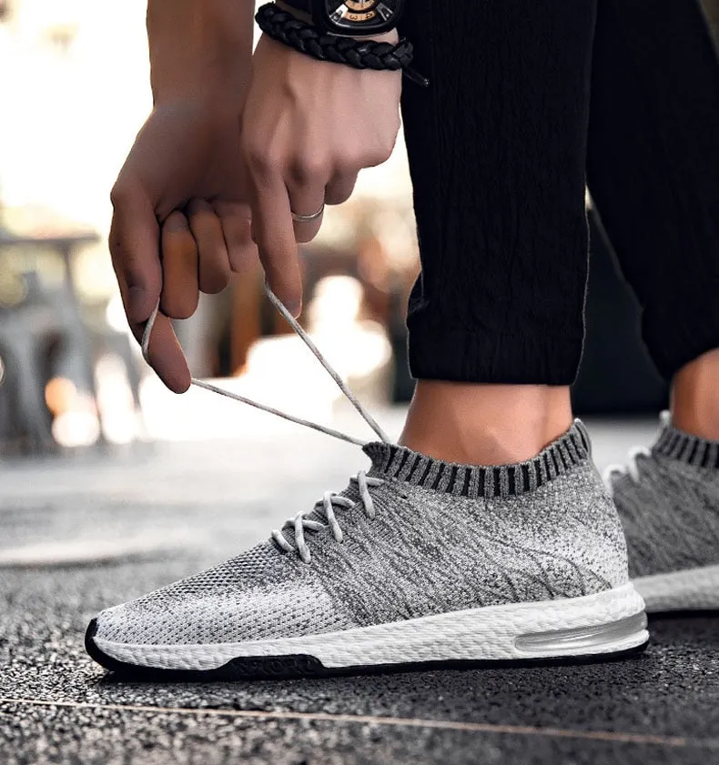2019 Autumn Men Shoes Mesh Air Beathable Casual Men Summer Shoes Socks Men Shoes Sneakers Tennis Masculino Adult Plus Size 39-46