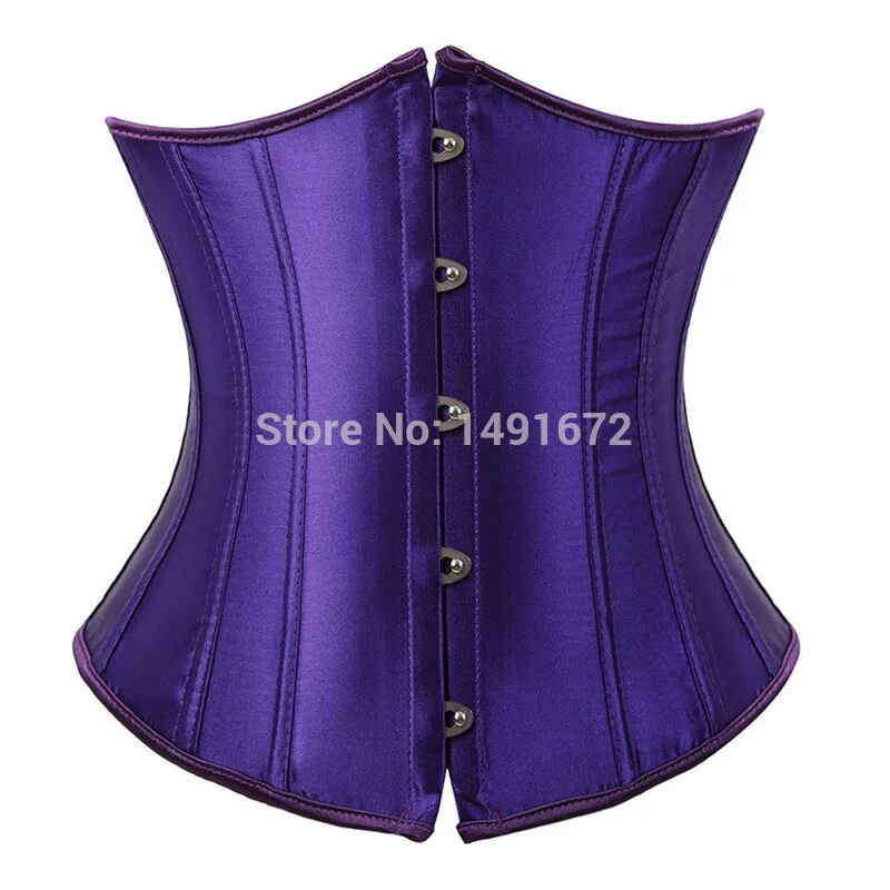 Underbust Corset Bustier Corsets Women Plus Size Korset Push Up Waist Slimming Cincher Sexy Boned Corselet Top Solid Pink Green