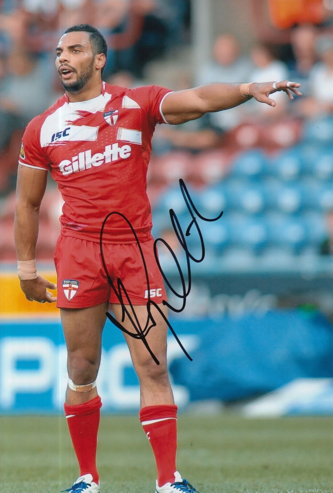 ENGLAND HAND SIGNED RYAN ATKINS 12X8 Photo Poster painting RUGBY LEAGUE 3.