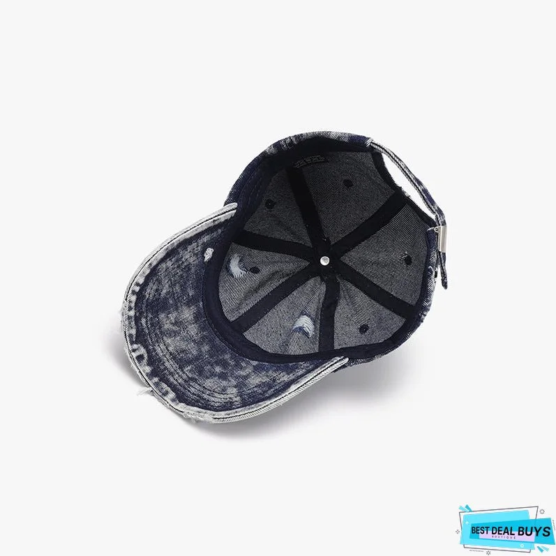 Distressed Cotton Baseball Cap