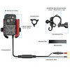 Cooling Motorcycle Phone Mount with USB/TYPE-C Charging Port Motorcycle Phone Holder 360 Rotation Cellphone Cradle Adjustable for 5.4-7.8 Inch Smartphone (Handlebar)