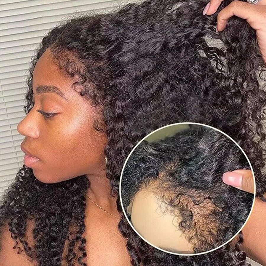 4C Edges | Undetectable Water Wave Edges | 13x4 Frontal HD Lace Wig | Afro Inspired