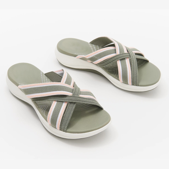 Women Sandals Stretch Cross Orthotic Slide Slippers