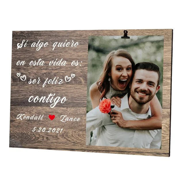Customed Wood Photo Frame Personalized Prints Memorial Picture Frame Photo On Wood Gift For Mother Wall Art Office Ornament
