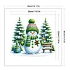 Xmas Tree Snowman-Partial 11CT Stamped Cross Stitch Bead Embroidery 36*36cm/14.17*14.17in tapestrymarket