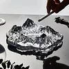 Mountain Glacier Glass Ashtray, suitable for home office decoration, cafe, hotel, bar
