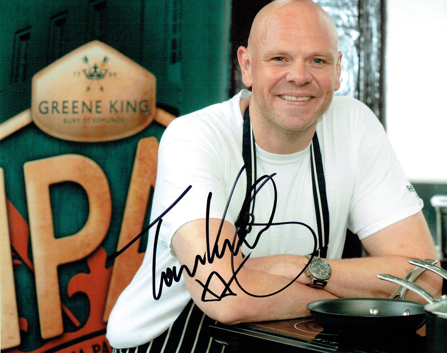 Tom KERRIDGE TV Celebrity Chef SIGNED Autograph 10x8 Photo Poster painting 5 AFTAL COA