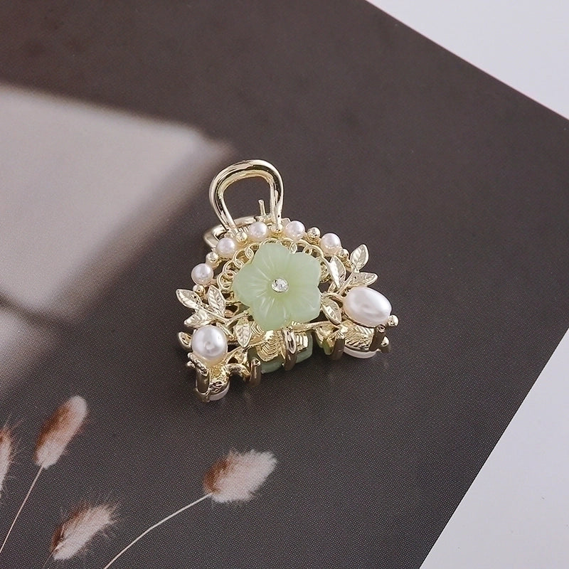 Women’s Classical Flower Bow Knot Alloy Inlay Rhinestones Hair Claws