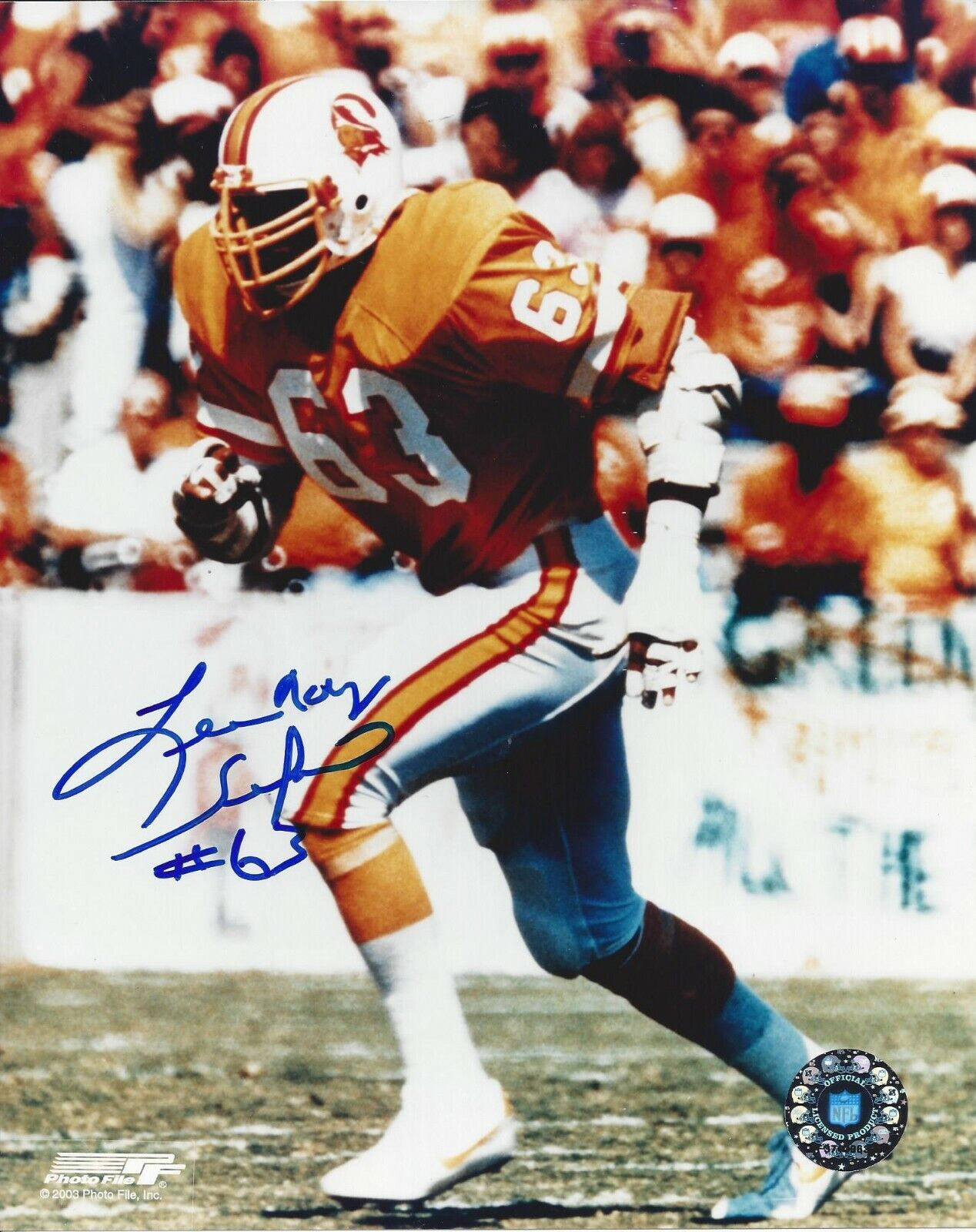 Lee Roy Selmon 8x10 Tampa Bay Buccaneers HOF Rare#2