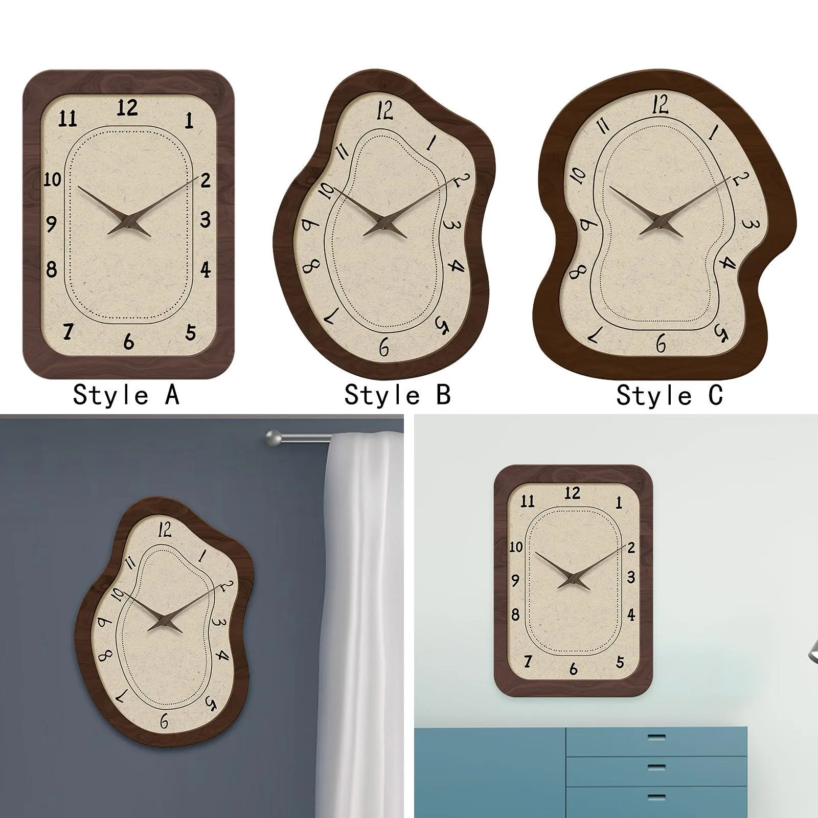 Wall Clock Wall Decor Practical Ideal Gift Silent Elegant Decorative Clock for Bedroom Kitchen Living Room Home Office